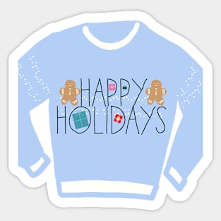 Happy holidays sweater Sticker